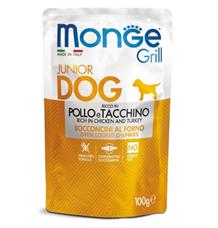 MONGE GRILL JUNIOR kapsička kuřecí s krůtou pro štěňata 100 g