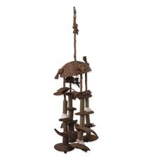 Hračka EPIC PET závěsná dřevěná - se zvonečkem 60cm