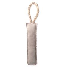 Hračka DOG FANTASY Dura-fused kůže a juta obušek pískací 38cm