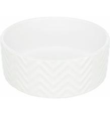 Keramická miska 1,6 l/ø 20 cm, vroubkovaná, bílá 1 ks