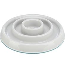 Miska k pomalému krmení, design kruhy, 0,45 l/ø 23 cm, plast/TPR, šedá 1 ks