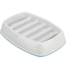 Miska k pomalému krmení, design mříž, 0,25l/21 ×14 cm, plast/TPR, šedá 1 ks
