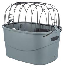 Plastová přepravka s drátěným víkem na kolo (řidítka), 42 x 39 x 30 cm, šedá (do 5 kg) 42 x 39 x 30 cm Plastová přepravka s drátěným víkem na kolo (řidítka), 42 x 39 x 30 cm, šedá (do 5 kg) 42 x 39 x 30 cm