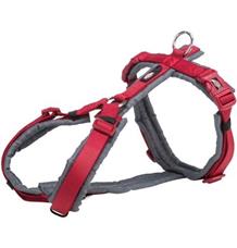 Premium trekingový postroj - červená/grafit S-M: 44-53 cm/ 20 mm