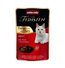 Vom Feinsten Adult FEINES m.Fillets - hovězí + krůtí filet, kapsička pro kočky  85g