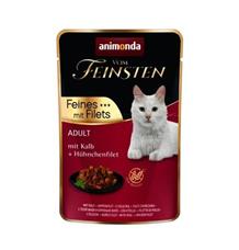 Vom Feinsten Adult FEINES m.Fillets - telecí + kuřecí filet, kapsička pro kočky