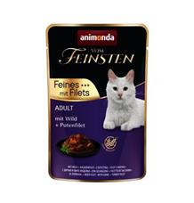 Vom Feinsten Adult FEINES m.Fillets - zvěřina + krůtí filet, kapsička pro kočky