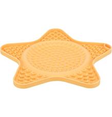 Lick´n´Snack HVĚZDA - podložka k pomalému krmení, 23,5 cm, silikon, žlutá 1ks / 23,5cm