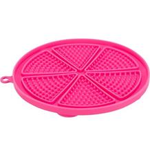 Lick´n´Snack KRUH s přísavkami - podložka k pomalému krmení, 18 cm, TPR/plast, pink 1 ks/ 18cm
