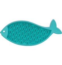 Lick’n’Snack RYBA - podložka k pomalému krmení, 28 cm, petrolejová