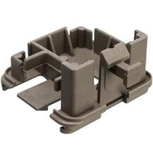 Náhradní plastová  patka pro upevnění kolečka k přepravce  Skudo 4-7