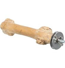 Přírodní šroubovací bidýlko, 20 cm/ø 20–30 mm, kávové dřevo