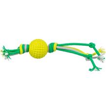 Hrací míč na lanech, Ø 9 x 44 cm, TPR/polyester 1 ks Hrací míč na lanech, Ø 9 x 44 cm, TPR/polyester 1 ks