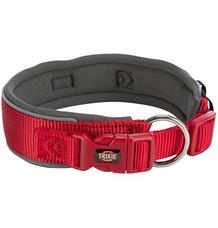 PREMIUM obojek extra široký, červená/grafit M-L: 40-48 cm/40 mm