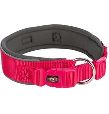 PREMIUM obojek extra široký, fuchsia/grafit L-XL: 53-62 cm/50 mm