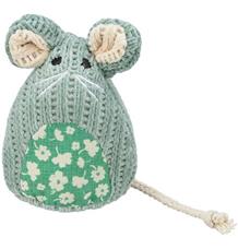 Myška tkaná sedící, s catnipem, 11 cm