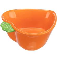 Keramická miska MRKEV (morče,králík), 180 ml/ 12 x 11 cm, oranžová,