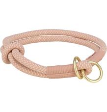 Soft Rope kulatý polostahovací obojek, růžová/světlerůžová M: 45 cm/ 10 mm