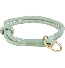 Soft Rope kulatý polostahovací obojek, šalvěj/máta S-M: 40 cm/ 10 mm