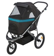 Kočárek BUGGY na vzduchových pneu,  60 x 112 x 120 cm, nosnost 20 kg, černá/petrolejová 1 ks (28960)