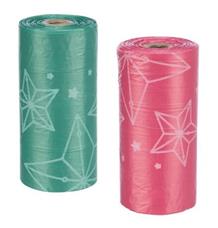 Xmas POOP Bags - vánoční sáčky na trus, 8 rolí/á 20 sáčků, červená/zelená 1 ks