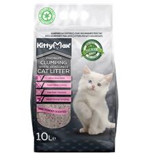 KITTYMAX hrudkující, bezprašný bílý bentonit BABY POWDER 10l