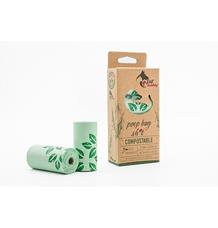 PetBuddy sáčky na exkrementy, kompostovatelné, 4 role/ á 15 sáčků, zelené s potiskem PetBuddy sáčky na exkrementy, kompostovatelné, 4 role/ á 15 sáčků, zelené s potiskem