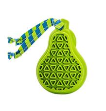 Dentální hračka hruška přírodní guma pro štěňata s látkovým střapcem 9 cm HipHop 1 ks Dentální hračka hruška přírodní guma pro štěňata s látkovým střapcem 9 cm HipHop 1 ks