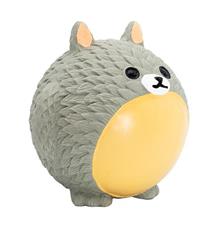 Míček v designu zvířátka Totoro, se zvukem, latex, šedá, HipHop 8 cm