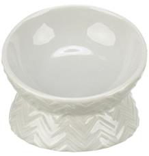 Keramická miska vyvýšená, ergonomický tvar světlešedá 0,15 l / 13 cm