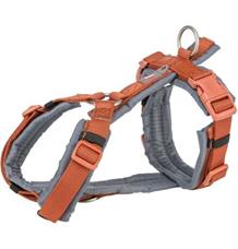 Premium trekingový postroj - rezavá/grafit M-L: 62-74 cm/25 mm