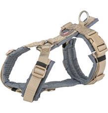 Premium trekingový postroj - písková/grafit XL: 80-97 cm/25 mm Premium trekingový postroj - písková/grafit XL: 80-97 cm/25 mm