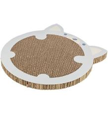 JUNIOR škrabací karton "křeček", catnip,  31 x 2,5 x 32,5 cm, šedá