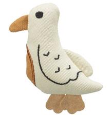 Bird - ptáček 13 cm, hračka pro kočky, tkanina,  krémová