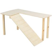 Platforma s rampou pro myšky, křečky 47 x 25 x 30 cm, dřevo