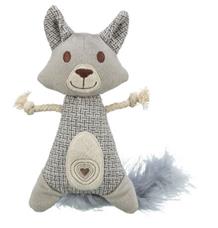 Mýval XXL, peříčkový ocas, catnip, 20 cm/30 cm, plyš/tkanina/peří 1 ks