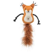 Veverka s peříčkovým ocasem, catnip,  12cm/24 cm, plyš 1 ks