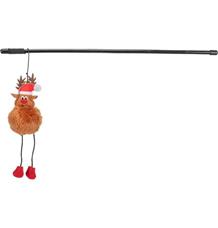 Xmas Reindeer Rod - vánoční hrací prut se sobem, plast/plyš