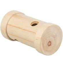 Váleček na pamlsky, hračka pro hlodavce, ø 6 × 11 cm, přírodní dřevo 1 ks
