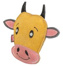 Cow - hlava krávy, 17 cm, hračka pro psy, 100% pravá kůže, žlutá