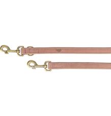 Vodítko PURE kožené nastavitelné, růžová M-L: 2 m/ 20 mm