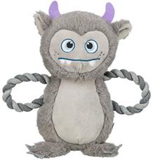 Be Eco Monster - příšerka, hračka/přetahovadlo pro psy, 33 cm, polyester/bavlna, šedá
