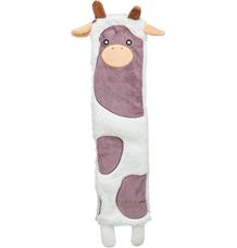 Be Eco kráva, recyklovaná hračka pro psy, šustící, 51 cm, polyester, bílá/fialová