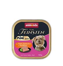 ANIMONDA paštika Vom Feinsten MINI Senior - kuře, králík, bazalka pro psy 100g