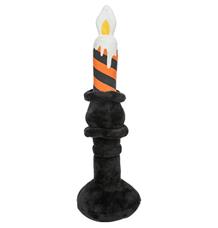 Svícen HALLOWEEN, plyšová hračka se zvukem, černá/oranžová - LIMITOVANÁ NABÍDKA 1ks/33cm