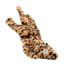 Divoká kočka ležící, plyšová hračka pro psy, HIPHOP DOG, žlutá/černá 40 cm