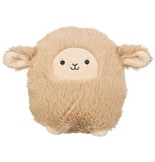 Vánoční ovečka, se zvukem, 16 cm, plyš, béžová