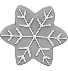 Vánoční hvězdička, se zvukem, 10 cm, latex, šedá