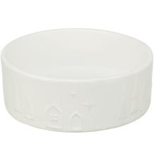 Vánoční keramická miska, bílá