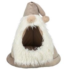 Vánoční jeskyně GNOME, tvar skřítka, ø 45 × 47 cm, béžová